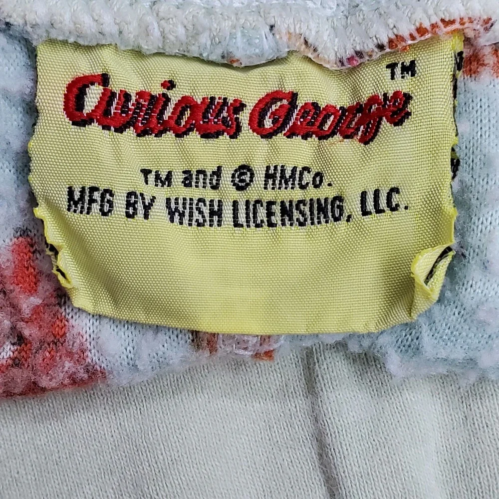 VINTAGE Curious George Men Sleepwear XXL Pajama Pants Sweatpants Fleece